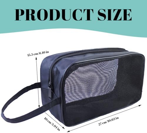 Csafyrt Mesh Shower Bag with Zipper and Strap