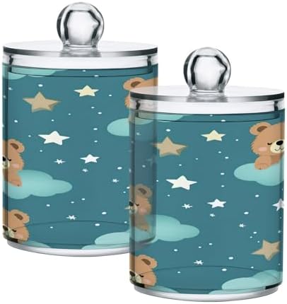 YETTASBIN 4 Pack Clear Apothecary Jars with Lid