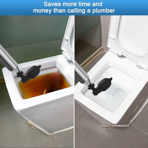 WEIDUOMALY Heavy Duty Toilet Plunger with Pressure Gauge