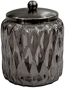 Nu Steel GLA328D-1 Glacier Glass Black Trim Storage Organizer