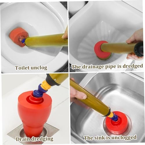 BEAHING High Pressure Toilet Plunger with 180 Rotating Head