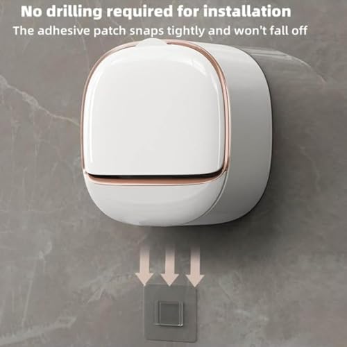 Luxury Soap Holder with Drain Tray and Adhesive Base