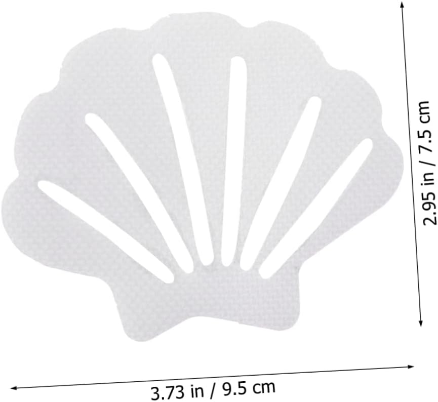 VALICLUD 12Pcs Shell Shape Non-Slip Bath Stickers for Safety and Traction