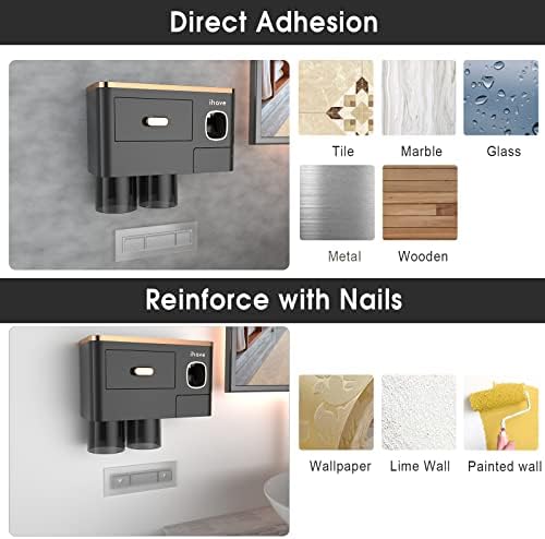 iHave Wall Toothbrush Holder with Dispenser