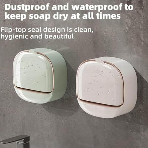 Luxury Soap Holder with Drain Tray and Adhesive Base