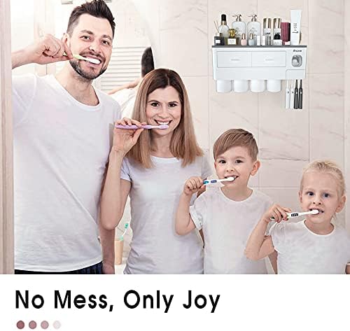 iHave Wall Mounted Toothbrush Holder with Dispenser and Storage 1