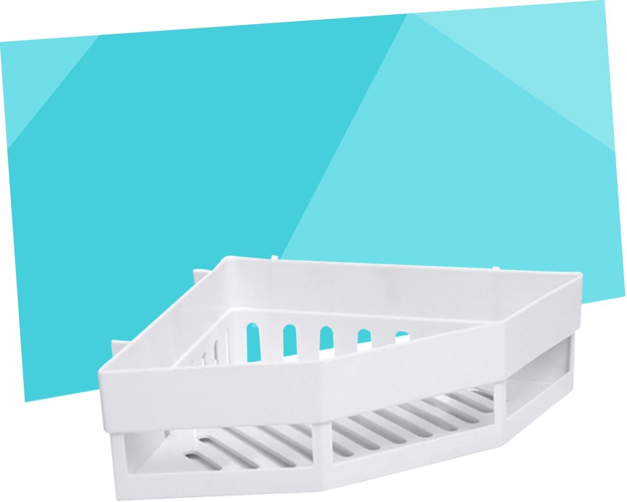PRETYZOOM White Triangle Shower Caddy Corner Shelf