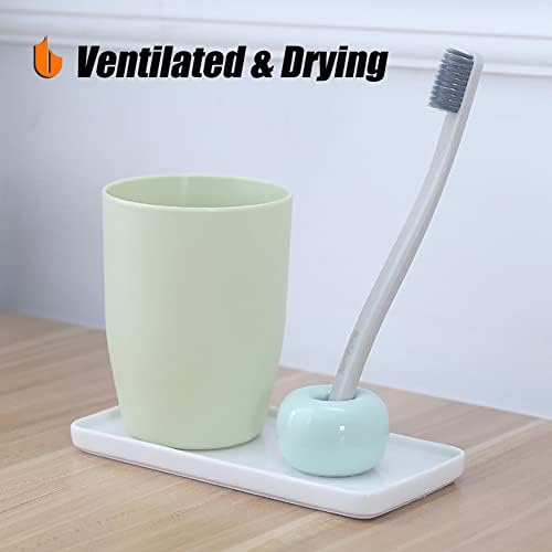Urbanstrive Sleek Mini Ceramic Toothbrush Holder 2 Pack 1