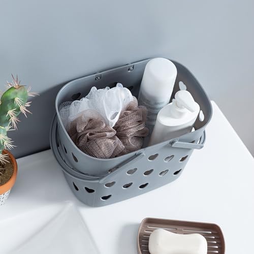 Portable Shower Caddy with Handles and Large Storage Capacity Gray