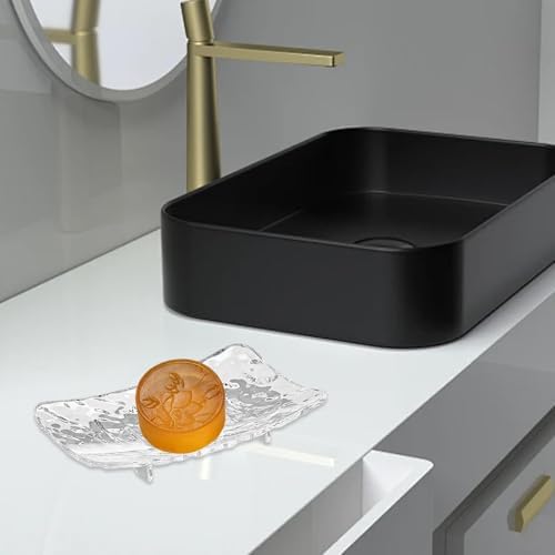 Pink Rectangular Soap Dish with Drain Hole Design