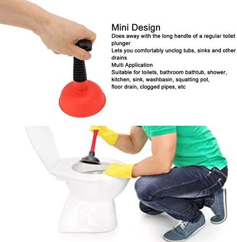 Mini Plunger with Non-Slip Handle for Quick Drain Clearance