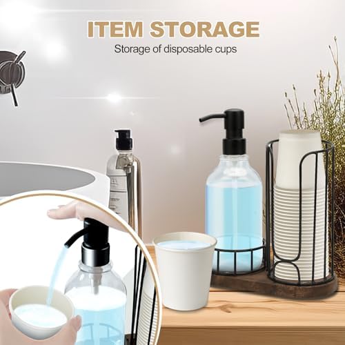 Tanggiteck Country-Style Iron Cup Holder Set