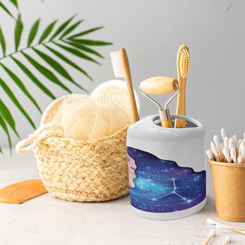 Ambesonne Celestial Bathroom Accessory Set with Cancer Zodiac