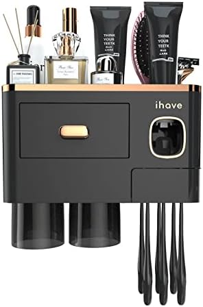 iHave Wall Toothbrush Holder with Dispenser