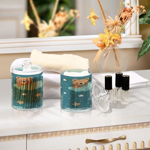 YETTASBIN 4 Pack Clear Apothecary Jars with Lid