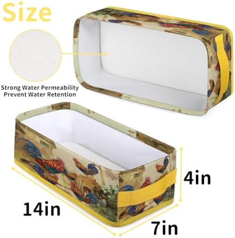 Snatocys Farmhouse Style Chicken Toilet Paper Basket with Handles