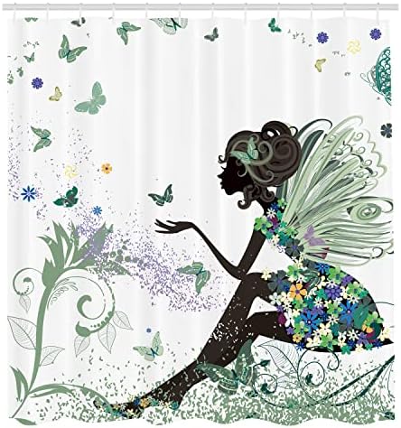 Ambesonne Fantasy Shower Curtain with 12 Hooks