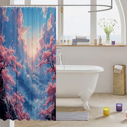 Erosebridal Japanese Anime Shower Curtain Set