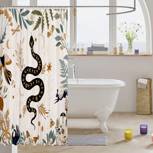 Erosebridal Snake Pattern Waterproof Curtain Set