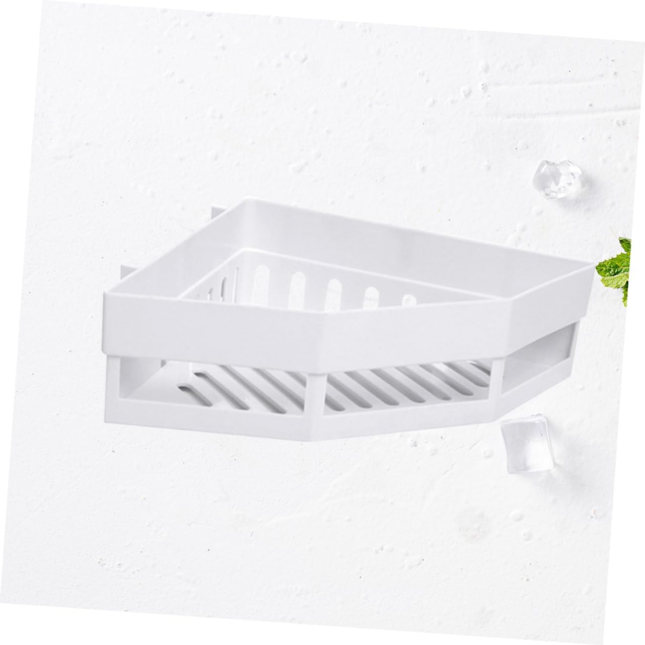 PRETYZOOM White Triangle Shower Caddy Corner Shelf