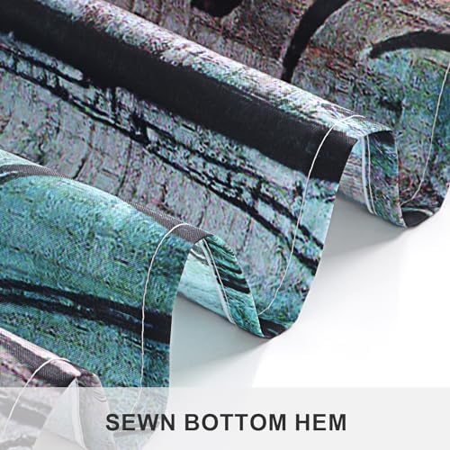 BESBESME Boho Shower Curtain Set with Flower Pattern and Weighted Hem