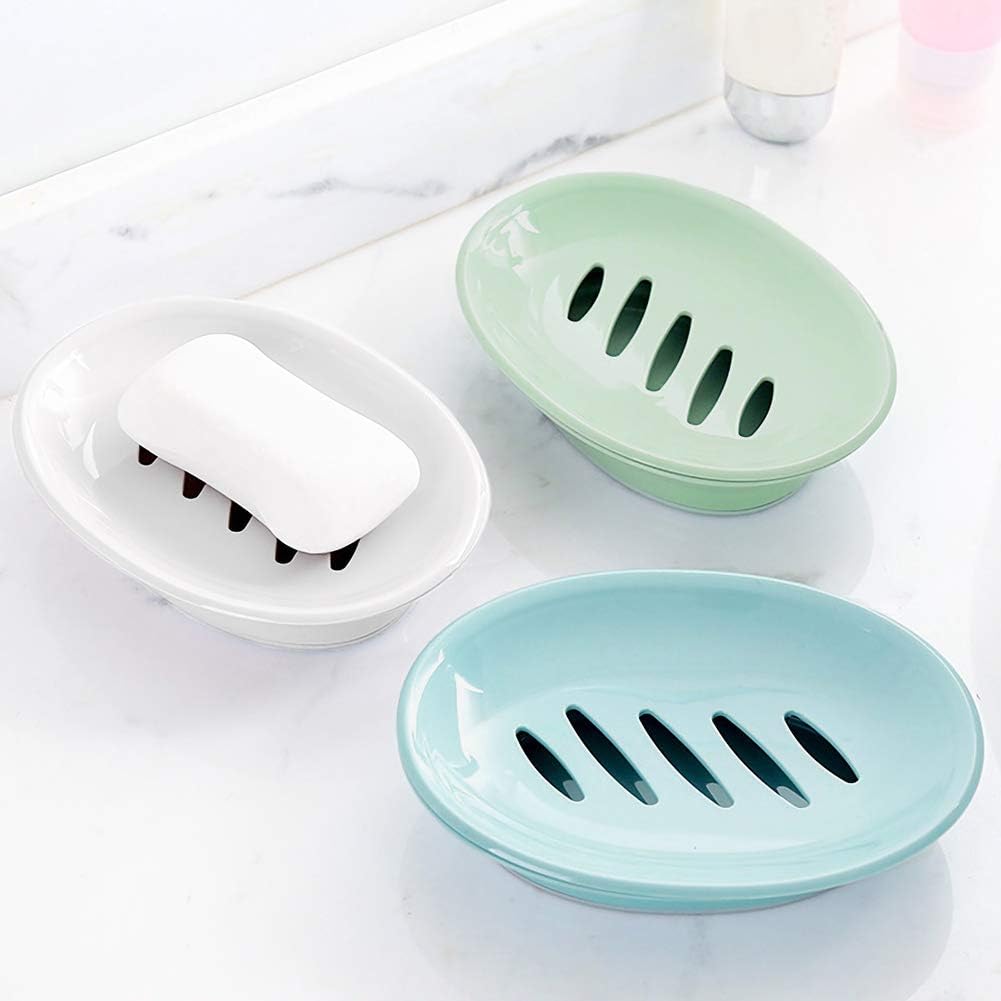 WYOK 2-Pack Soap Dish with Drain and Dry Feature