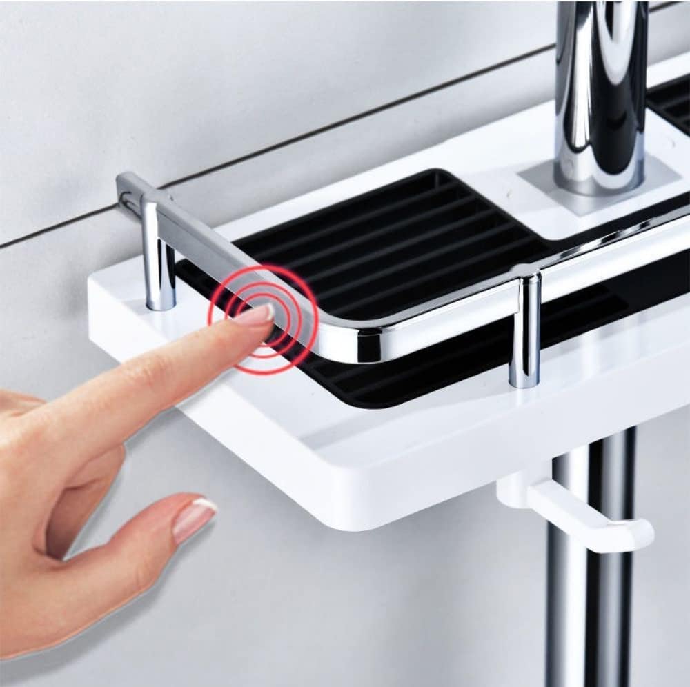 BAHELS Shower Caddy Rectangle Tray with Lifting Rod