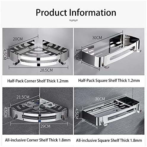 BAHELS Corner Shower Caddy with Wall Hooks 1