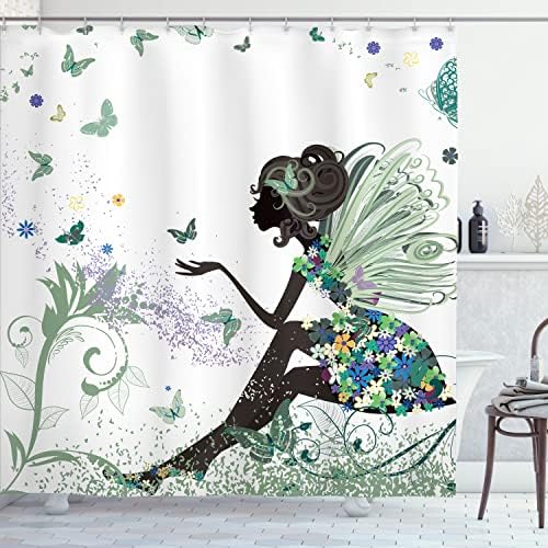 Ambesonne Fantasy Shower Curtain with 12 Hooks