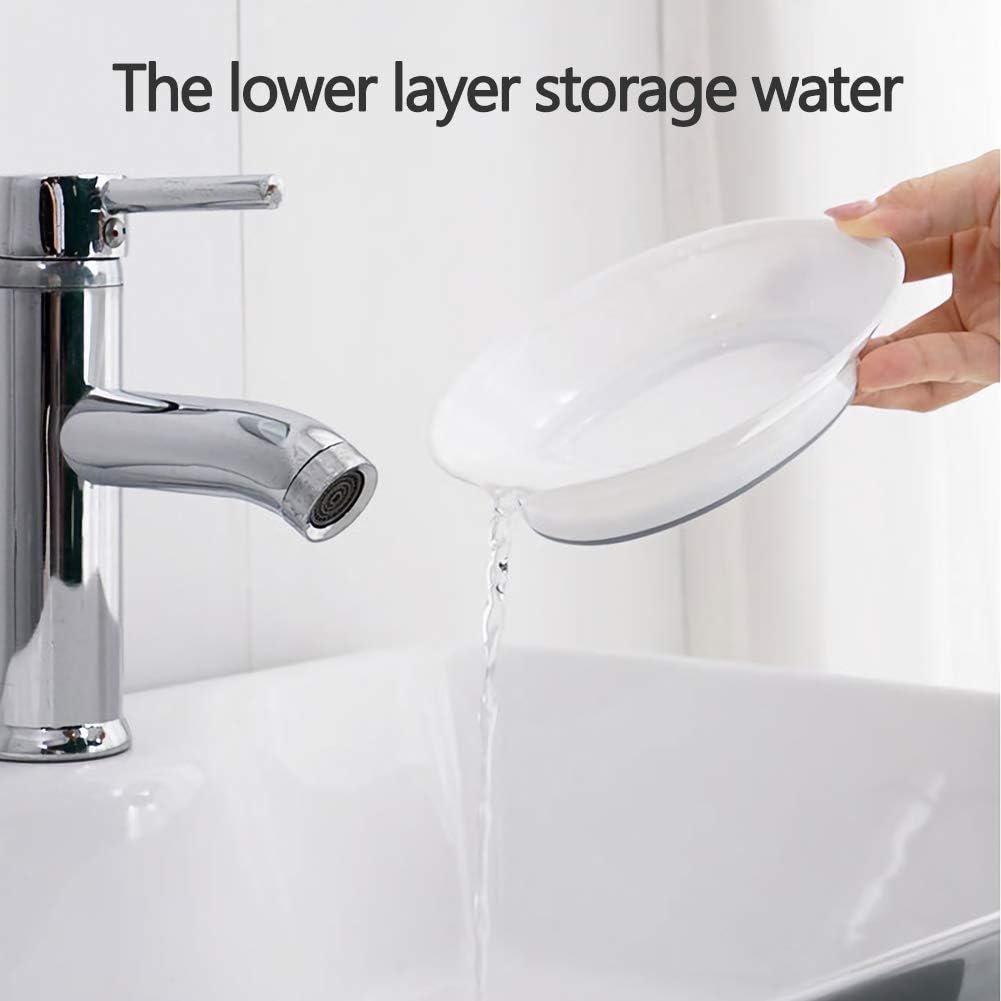 WYOK 2-Pack Soap Dish with Drain and Dry Feature