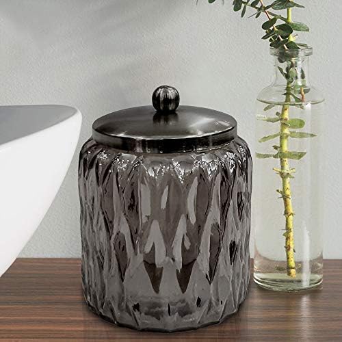 Nu Steel GLA328D-1 Glacier Glass Black Trim Storage Organizer