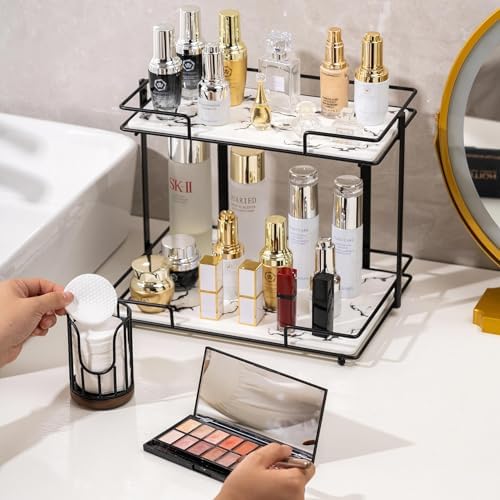 QTTCMY 2PCS Bathroom Cup Dispenser with Acacia Wood Stand Black