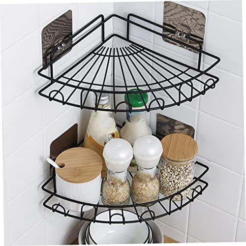 COOLHIYA Wall-Mounted Shower Corner Shelf with Triangular Design