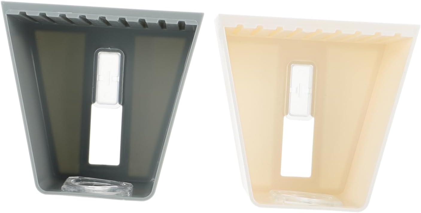PAMINGONO 2pcs Wall Mounted Shampoo Hook Organizer Rack For Bathroom