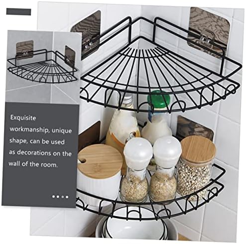COOLHIYA Wall-Mounted Shower Corner Shelf with Triangular Design