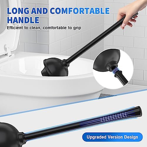 LOVLOY 2-in-1 Toilet Plunger and Brush Set Black