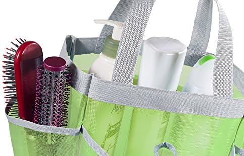 Holiberty Quick Dry Shower Caddy with 8 Mesh Pockets