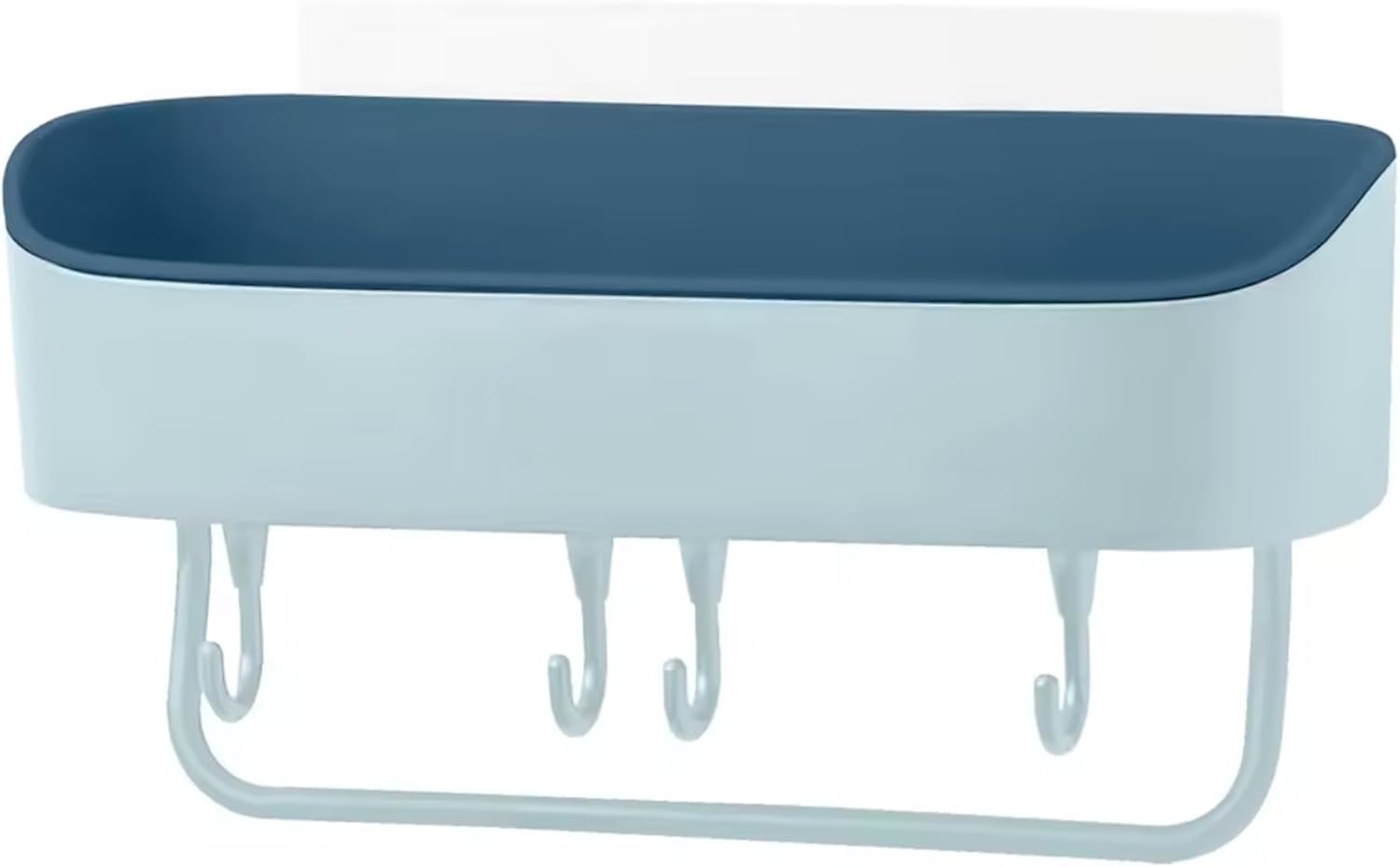 MOUNTTU Shower Caddy with 4 Hooks and Suction Cups