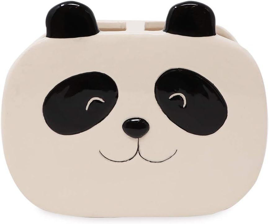 Isaac Jacobs Panda Cup Holder 2-Section Organizer