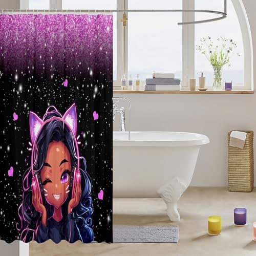 Erosebridal Princess Shower Curtain Set with 12 Hooks