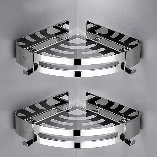 BAHELS Corner Shower Caddy with Wall Hooks 1