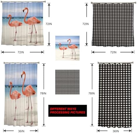 72 Inches Christmas Octopus Shower Curtain Set with 12 Hooks