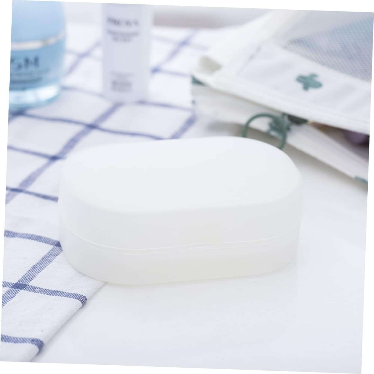 FONDOTIN 2pcs Leak-Proof Plastic Soap Dish Set