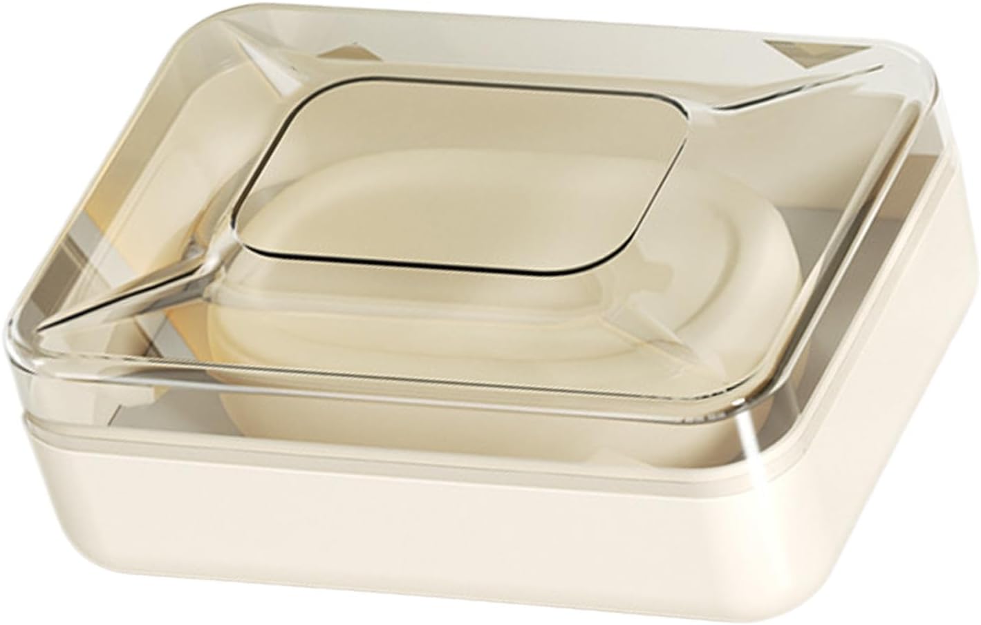 Guaber PET Soap Dish with Lid Drain Rack