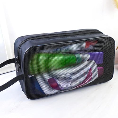 Csafyrt Mesh Shower Bag with Zipper and Strap
