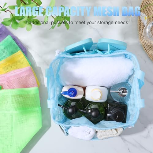 Talltalk 6-Pack Mesh Shower Caddy with 8 Pockets