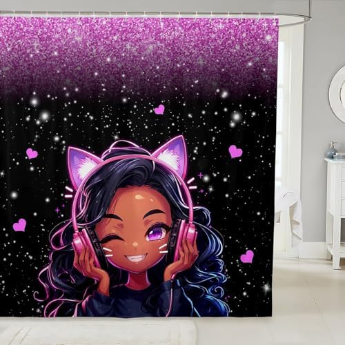 Erosebridal Princess Shower Curtain Set with 12 Hooks