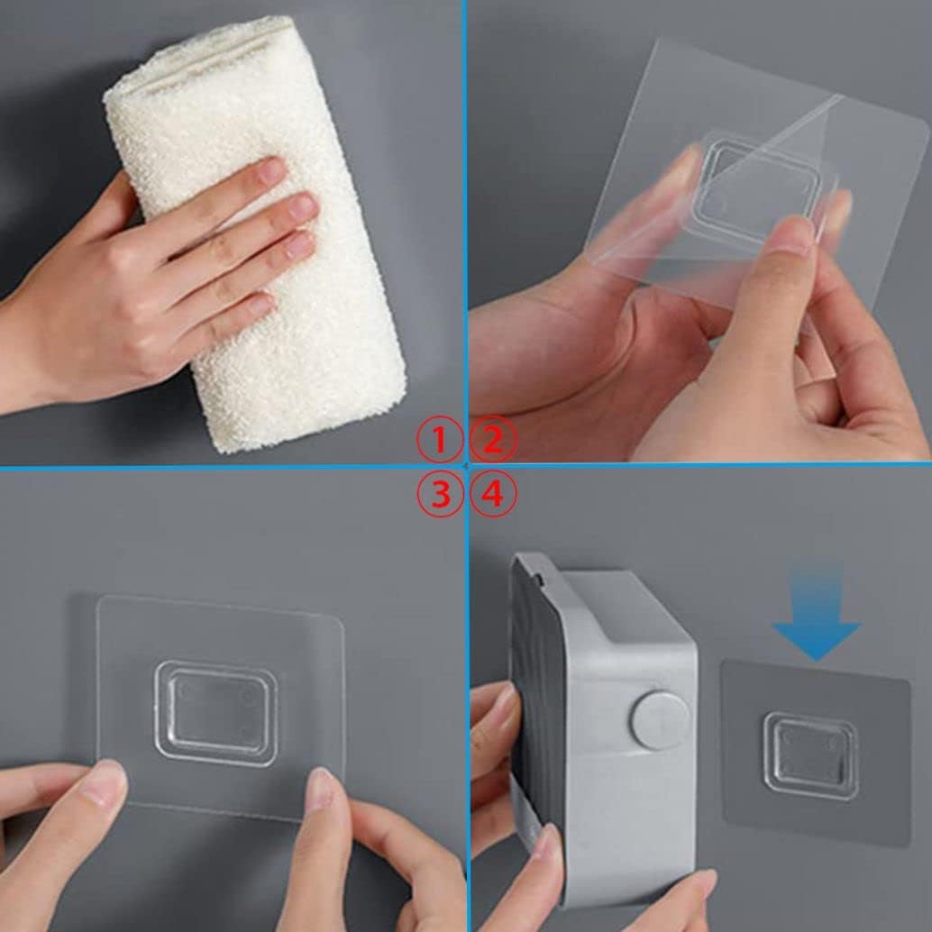 Wall Mounted Soap Dish with Lid and Draining Hook