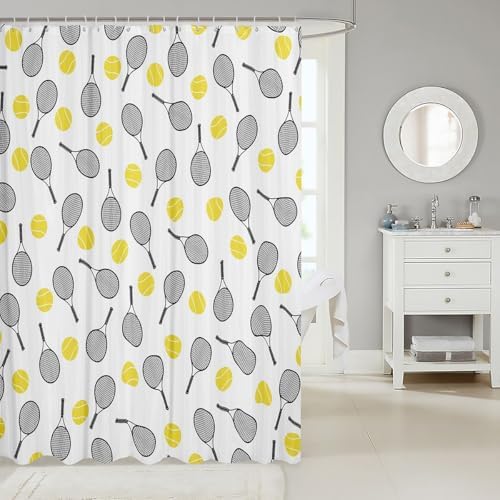 Erosebridal 72x72 Kids Tennis Shower Curtain Set with Hooks