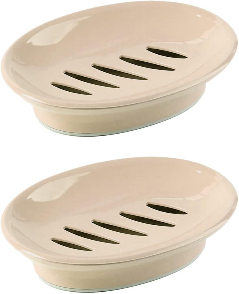 WYOK 2-Pack Soap Dish with Drain and Dry Feature